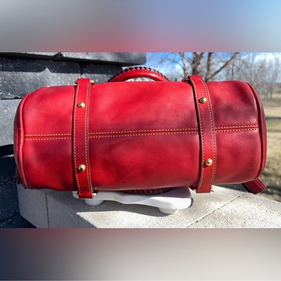 Dooney & Bourke Red Florentine Leather Satchel EUC - Picture 3 of 7